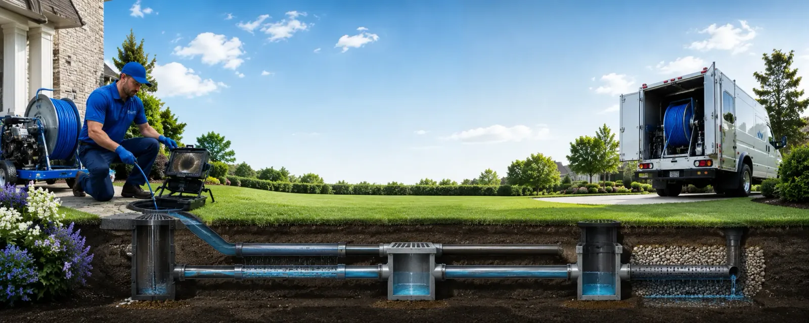 Outdoor drain cleaning information for Guernsey, IA